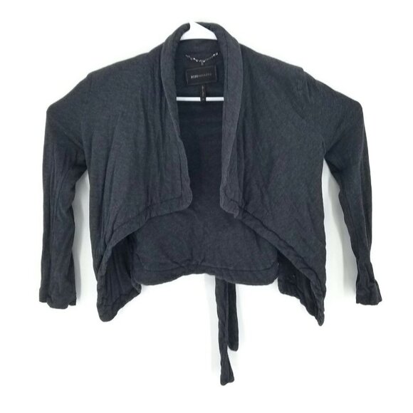 BCBG Maxazria Soft Heather Gray Sexy Belted Blazer Jacket Womens Size XS - Picture 1 of 4